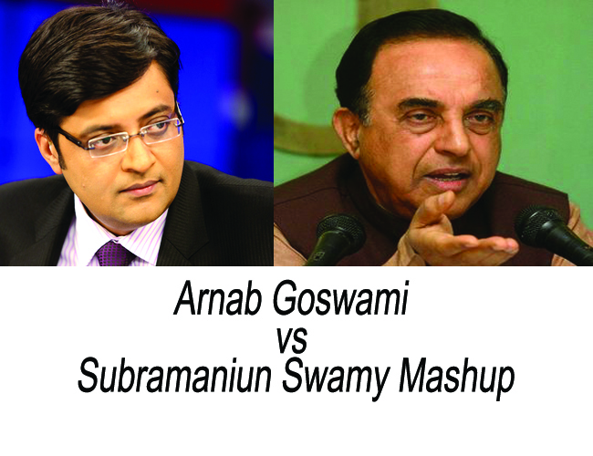 Arnab Goswami and  Dr Subramaniam Swamy Mashup . Hilarious