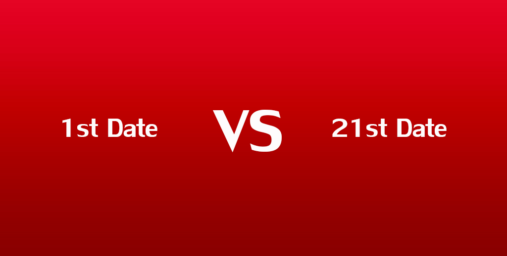 1st date v/s 21st date